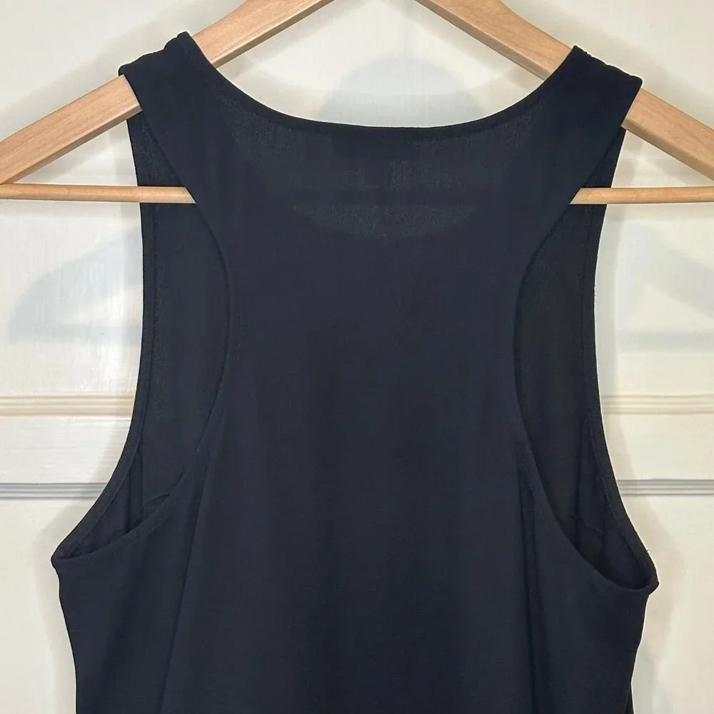 Tildon Black Sleeveless Racerback Shift Dress  - Size Small